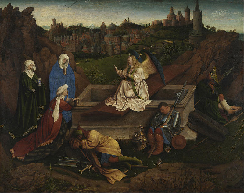 1024px hubert van eyck or jan van eyck or both  the three marys at the tomb  google art project